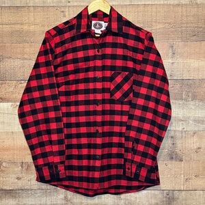 Johnson Woolen Mills Green Mountain Buffalo Plaid Flannel Women’s Shirt sz Large